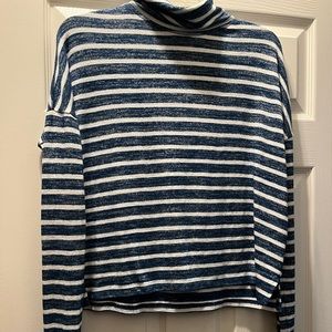 Banana Republic striped roll neck top S